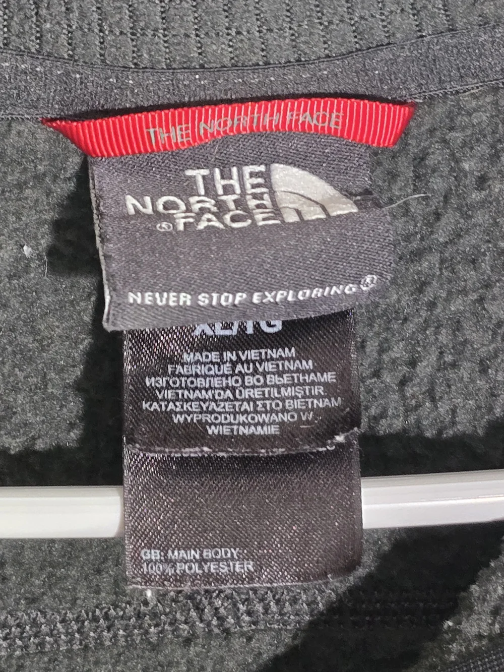 The North Face Men’s XL Black Textured Fleece 1/4 Zip Pullover Outdoor